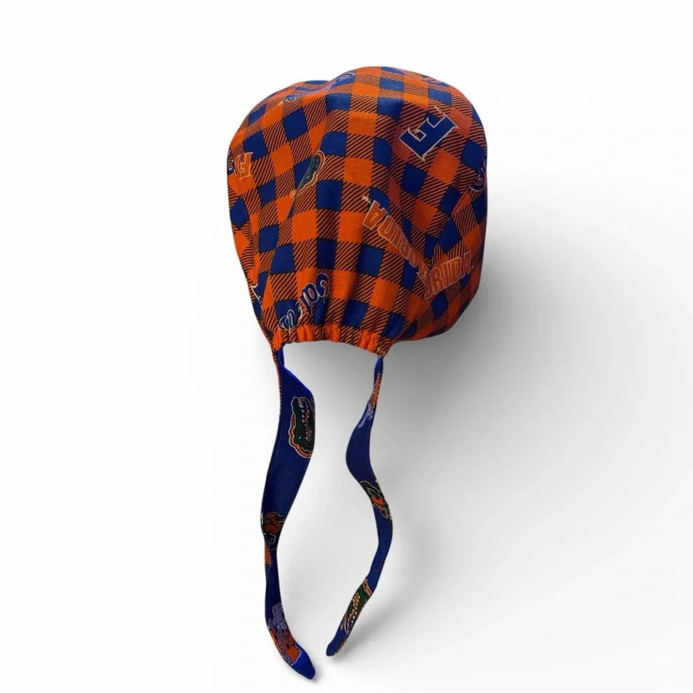 Hand Crafted Surgical Scrub Cap Unisex Classic Style Cotton Tie Back Reversible